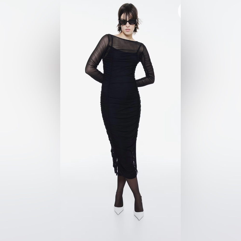 NWT Vintage H&M Gathered Bodycon Dress